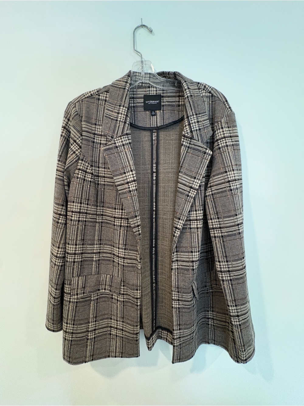 Liverpool Los Angeles Plaid Boyfriend Blazer (Size XL)